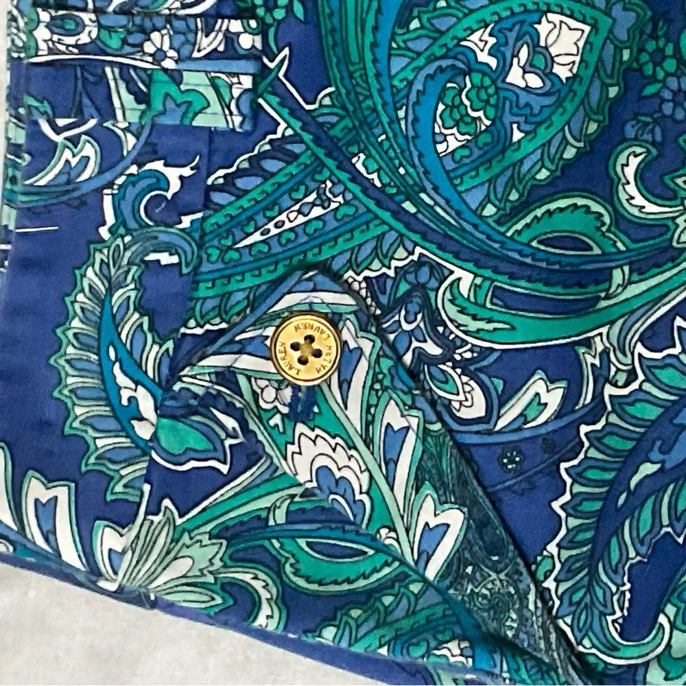 Lauren Ralph Lauren Paisley Turquoise Shorts Size 6 - Picture 5 of 5